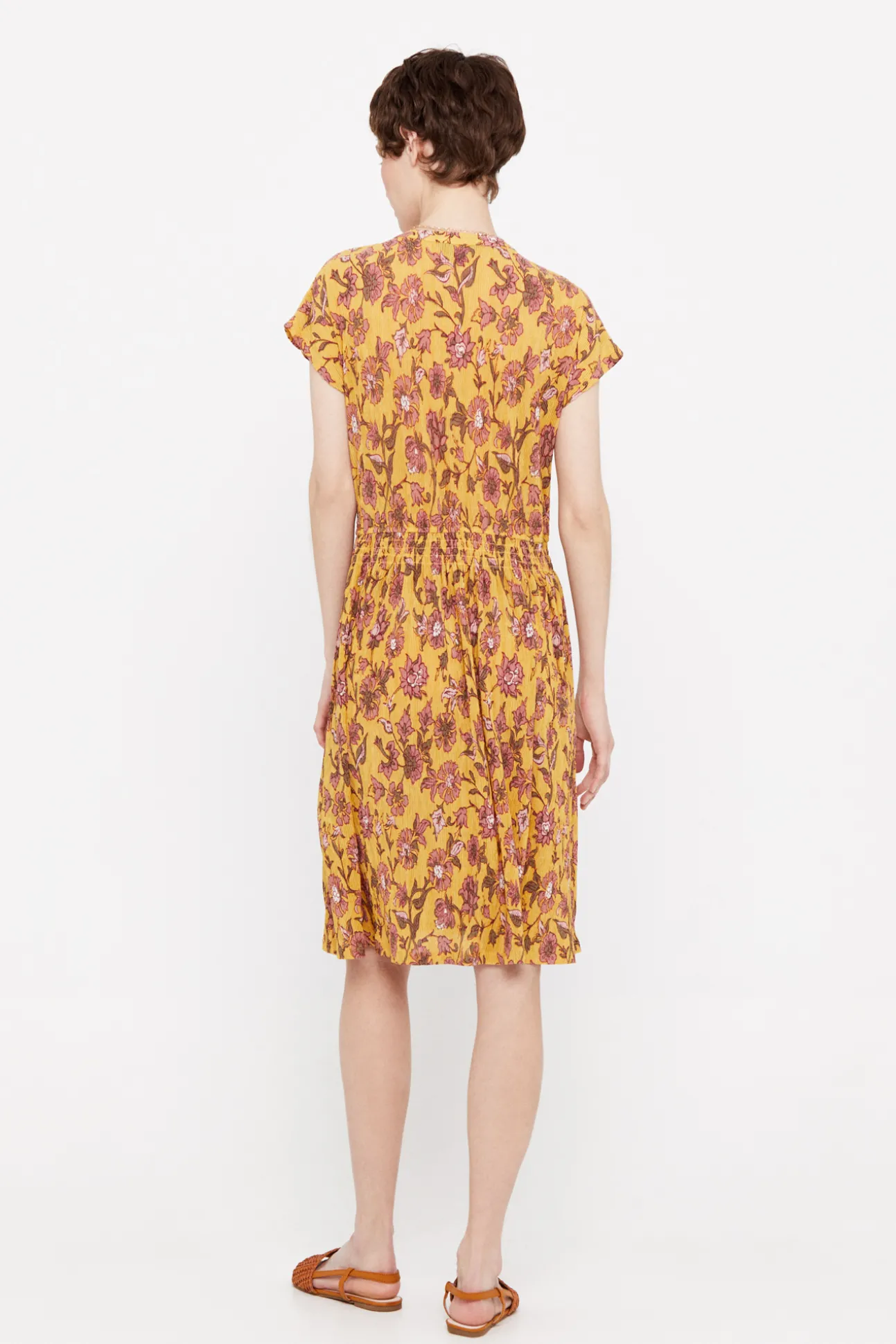 Vestido Punto Plisado Estampado