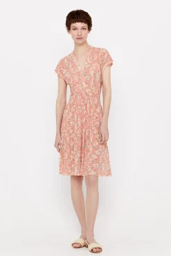 Vestido Punto Plisado Estampado