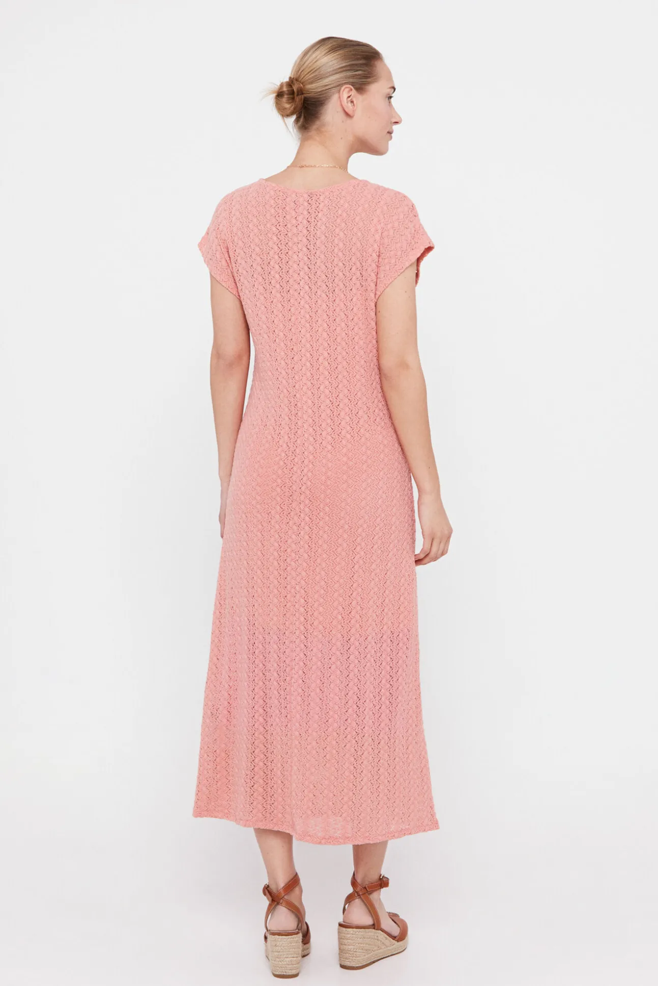 Vestido Punto Plisado Multicolor