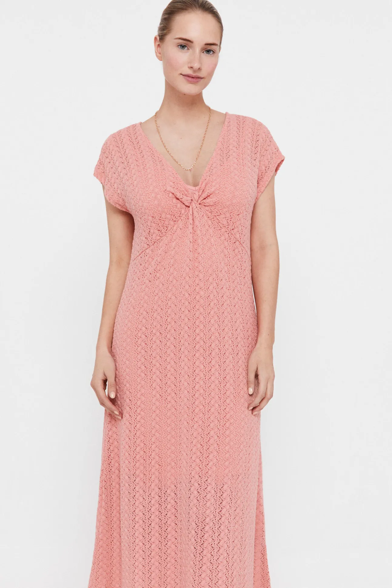 Vestido Punto Plisado Multicolor