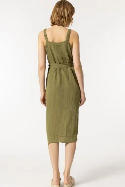 Vestido Rustico Con Cinturon