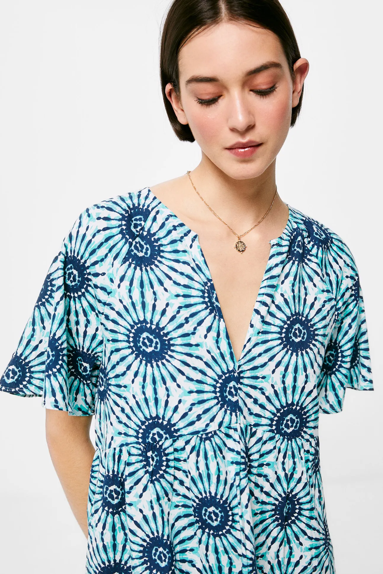 Vestido Tunica Algodon Lino