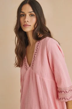 Vestido Tunica Corto 100% Algodon