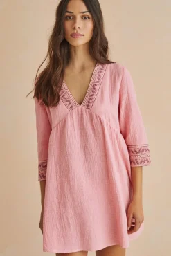 Vestido Tunica Corto 100% Algodon