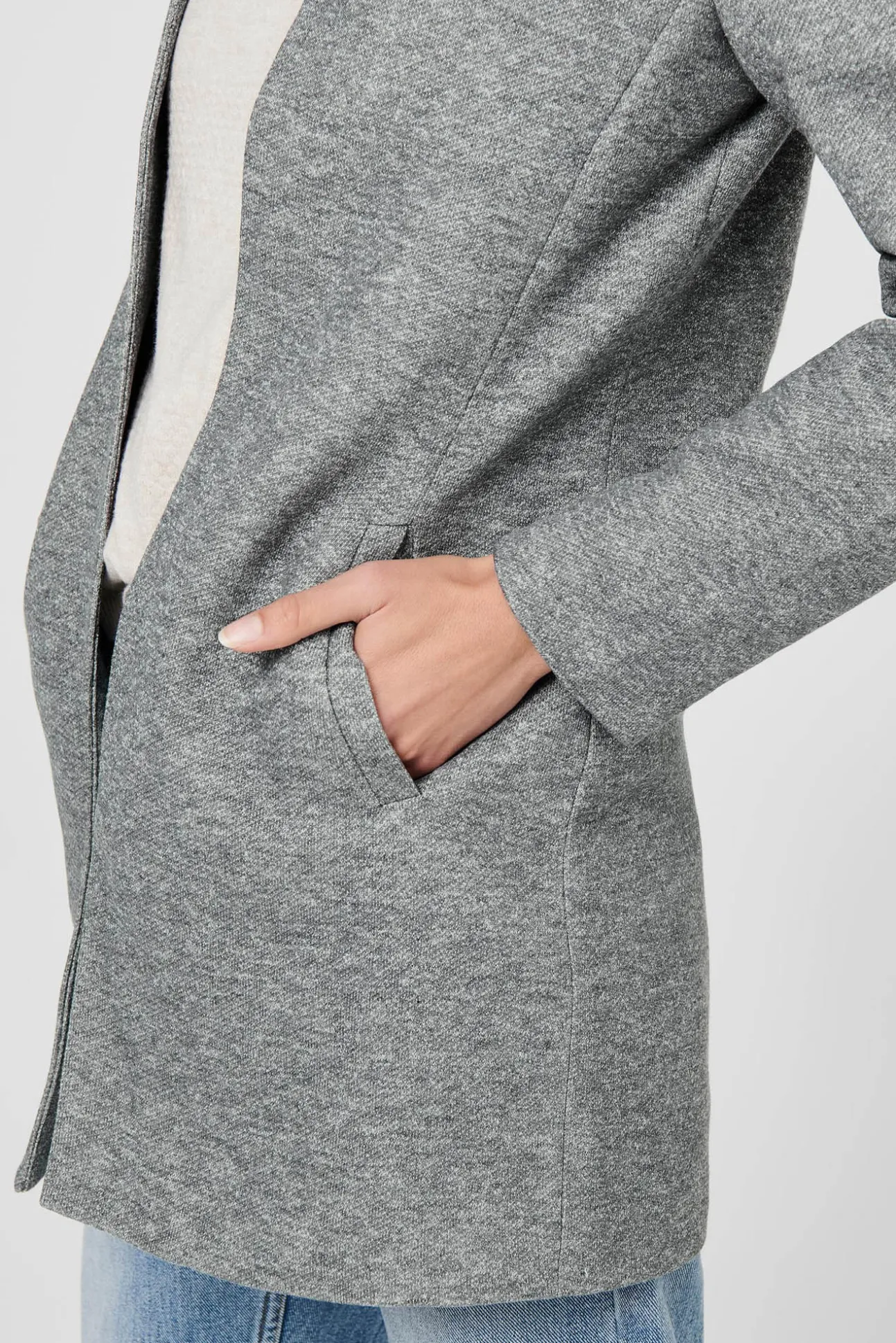Woolen Cloth Coat With High Collar